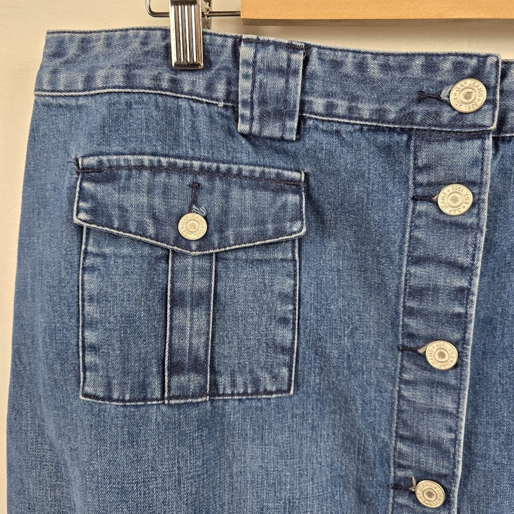 Vintage Gap Jeans Denim Skirt Size 16 - Picture 3 of 9